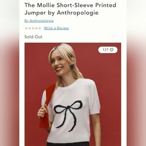 NWT- The Mollie Short-Sleeve Printed Jumper by Anthropologie
